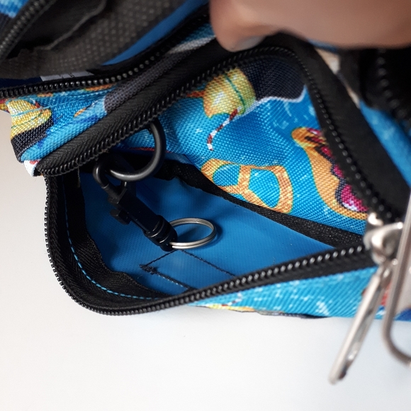 Everest Donuts Coffee Candy Print Blue Fanny Pack - Picture 4 of 11